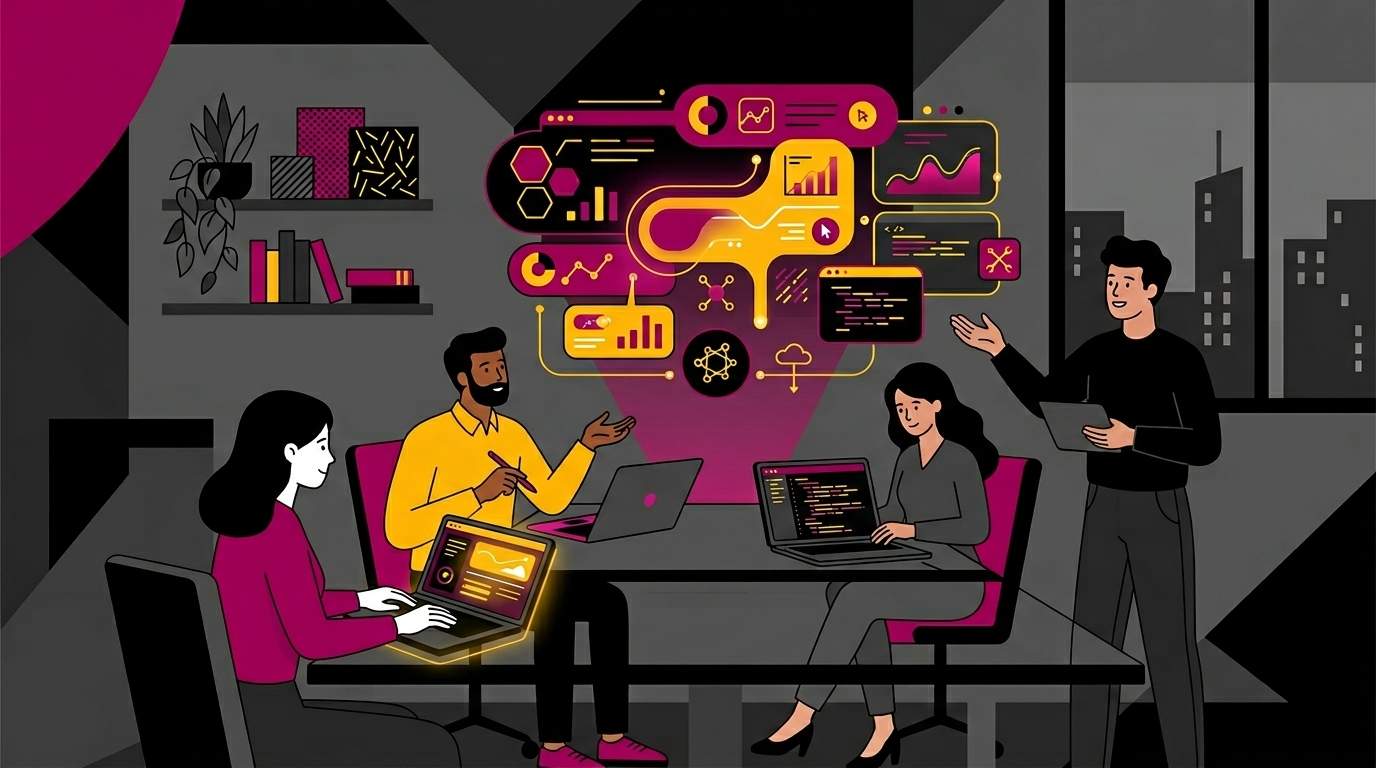 Illustration : innovation et collaboration digitale